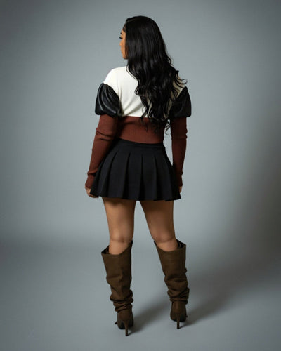 SION Puff Sleeve Cropped Jacket