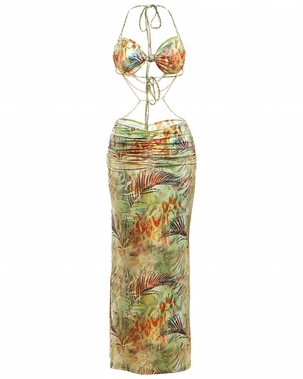 Zulema Chain Detail Cutout Maxi Dress