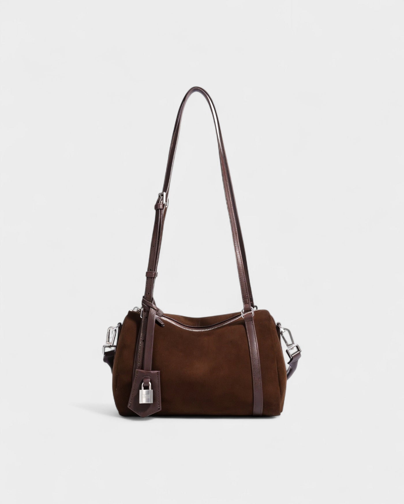 RASOS Faux Suede Barrel Shoulder Bag
