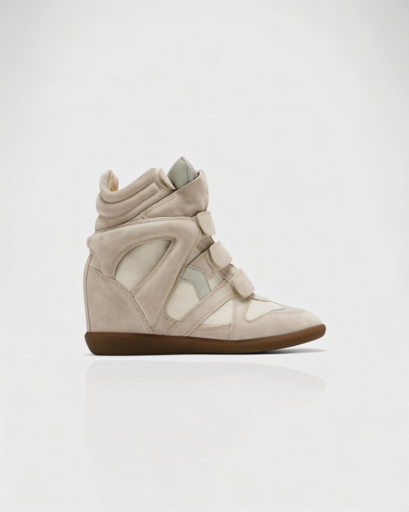 AZURA Suede High-Top Wedge Sneakers