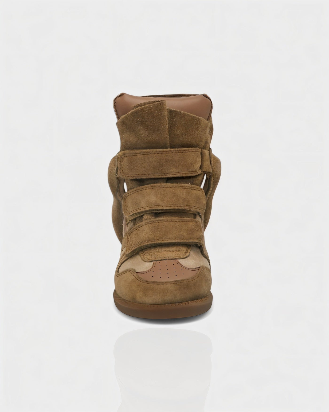 AZURA Suede High-Top Wedge Sneakers