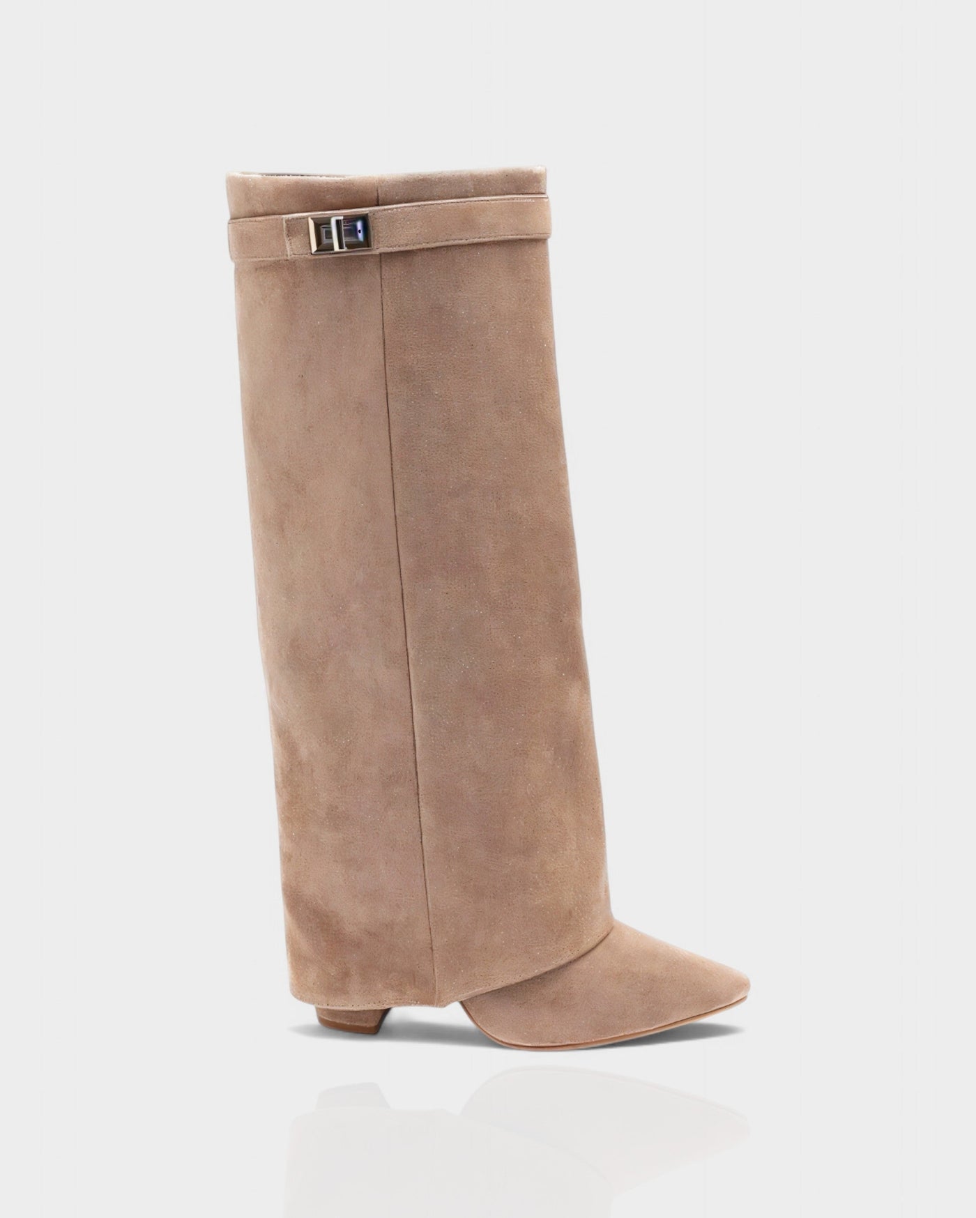 MAISY Straight Pointed-Toe Knee-High Boots