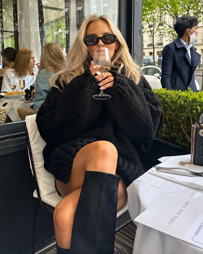 NARLA Fluffy Long Sleeve Turtleneck Sweater