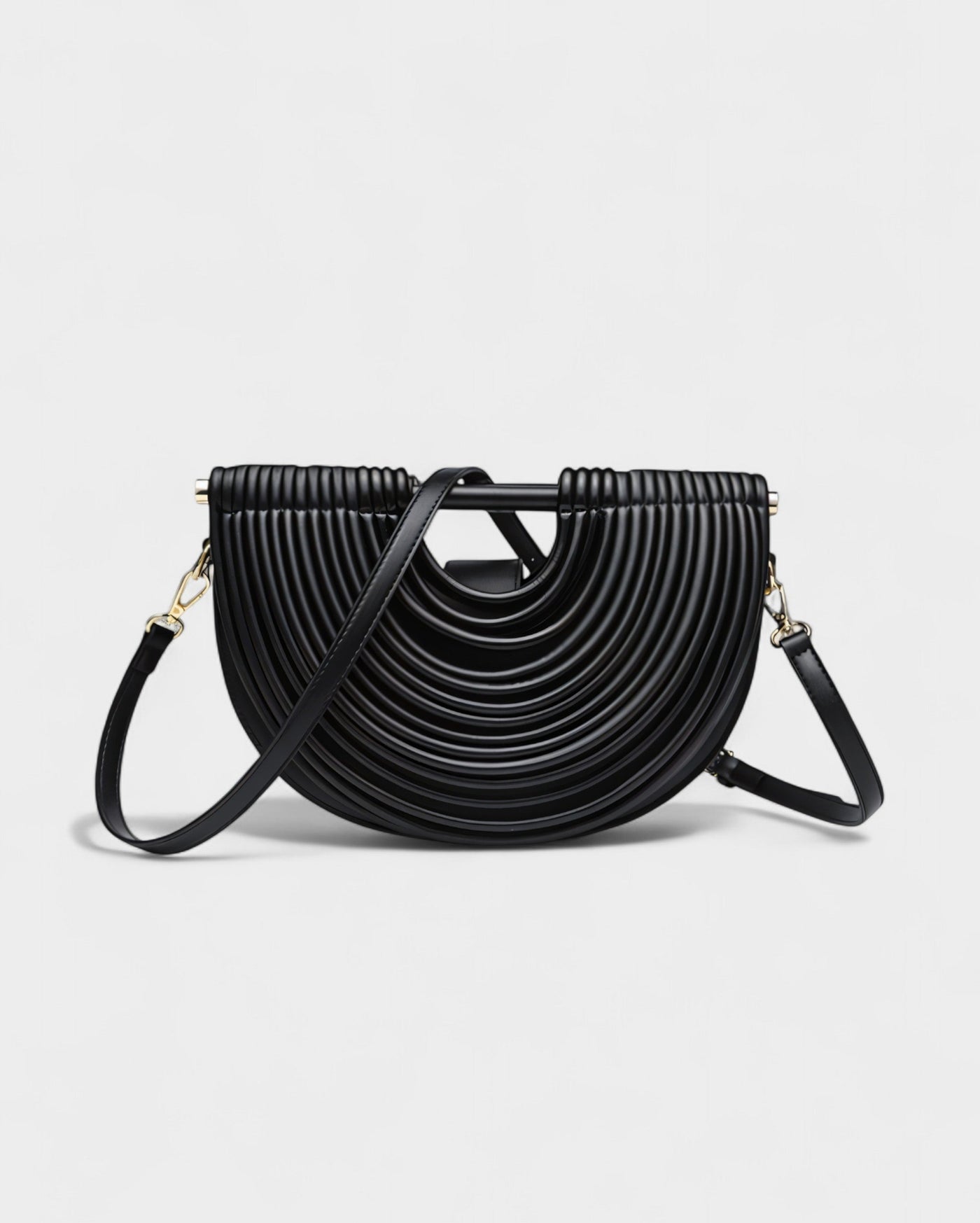 CANYA Textured Half-Moon Crossbody Clutch