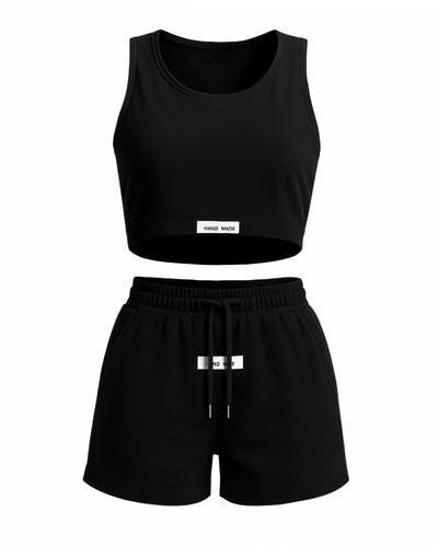 CHERRY Crop Tank & Drawstring Shorts Set