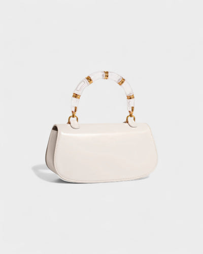 ZARLA Bamboo Handle Faux Leather Bag