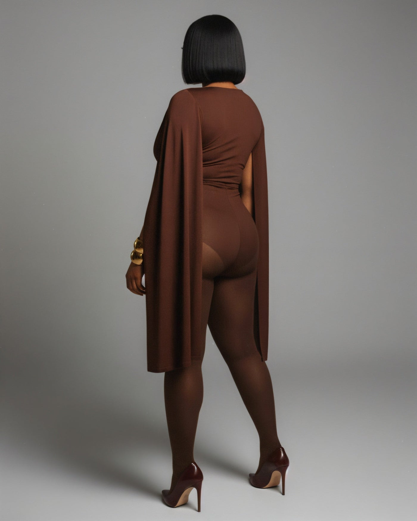 RELANI Draped Illusion Jumpsuit