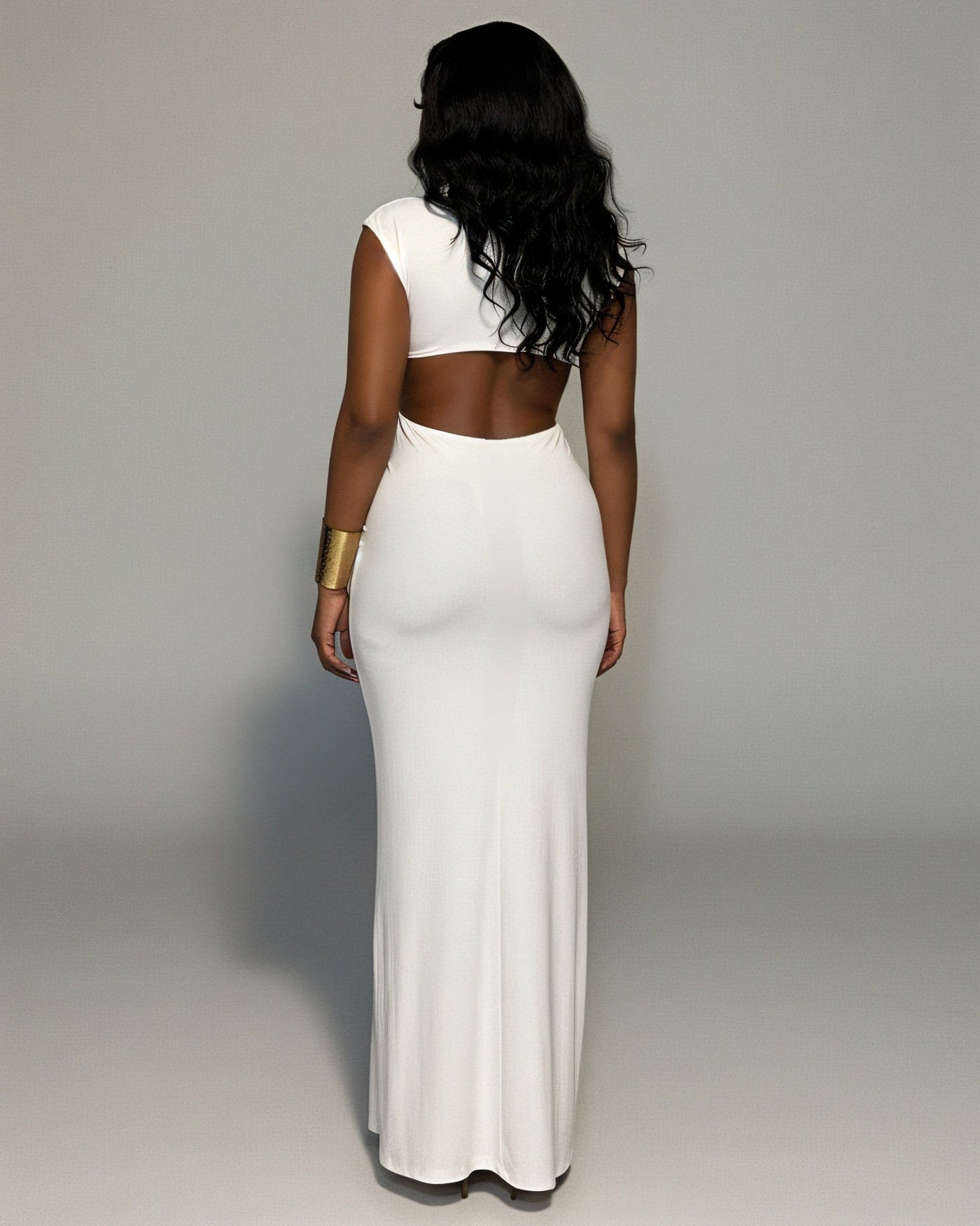 CALIORA Hip Cutout Maxi Dress