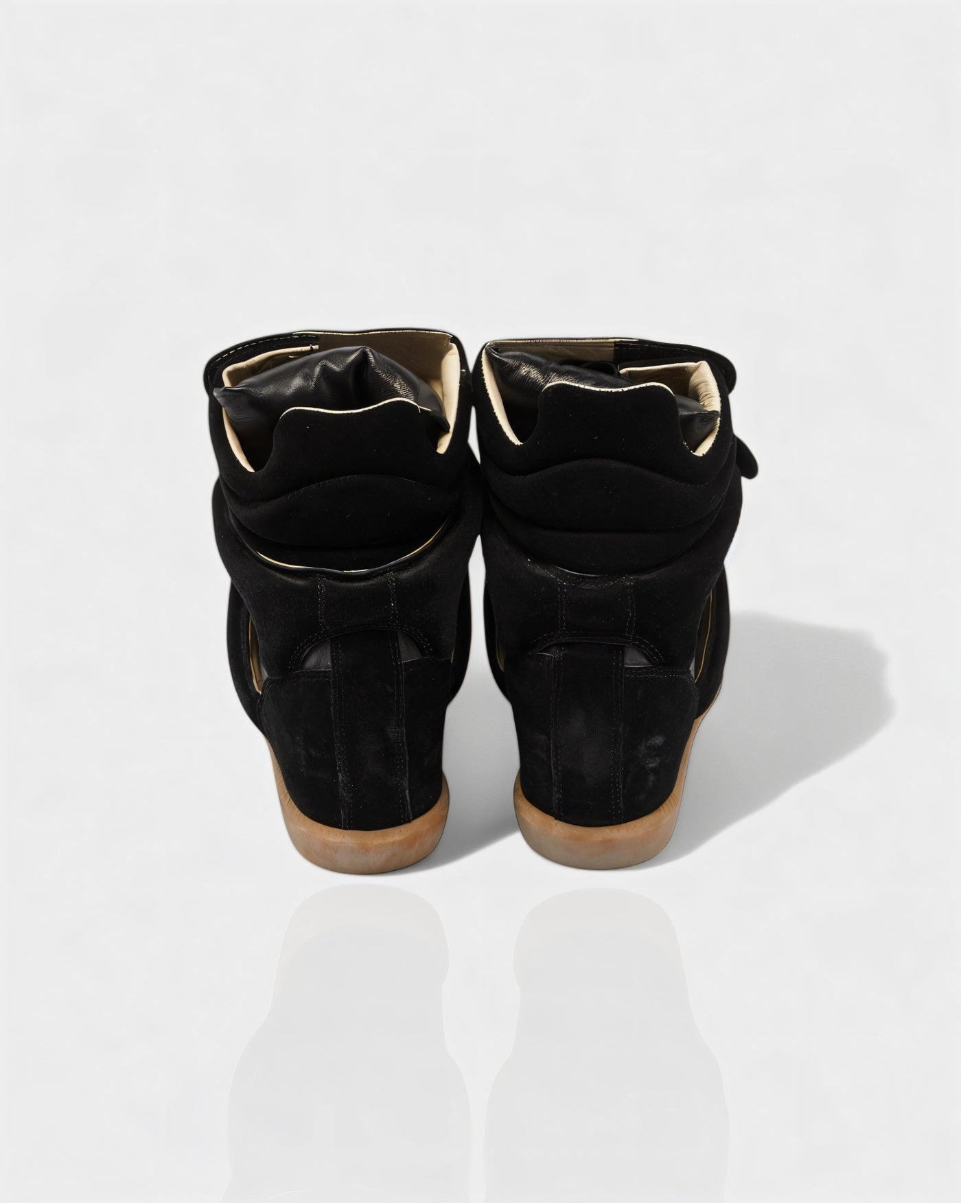 AZURA Suede High-Top Wedge Sneakers