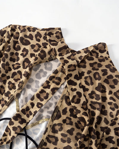 KIZZY Corset Style Leopard Jumpsuit