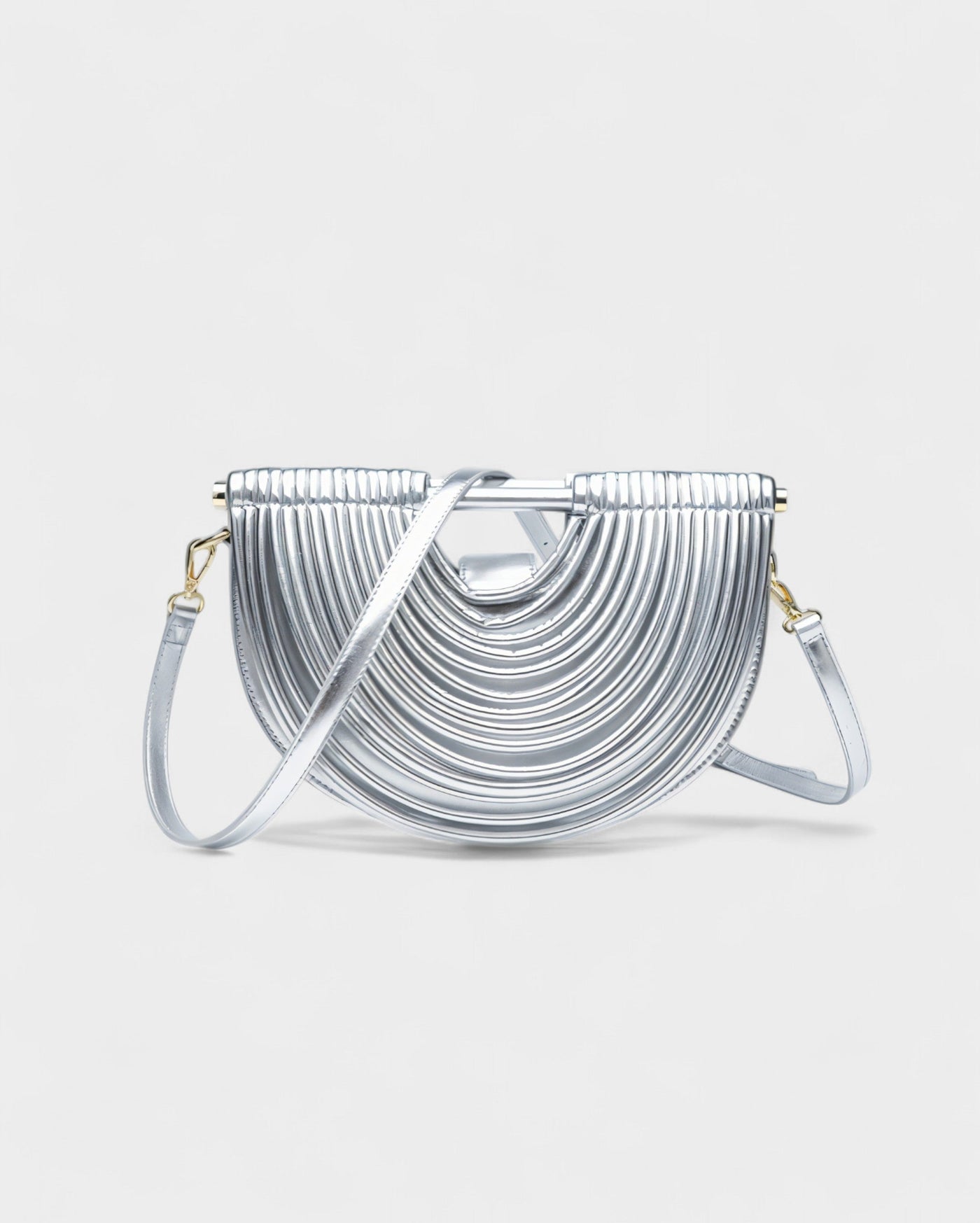 CANYA Textured Half-Moon Crossbody Clutch