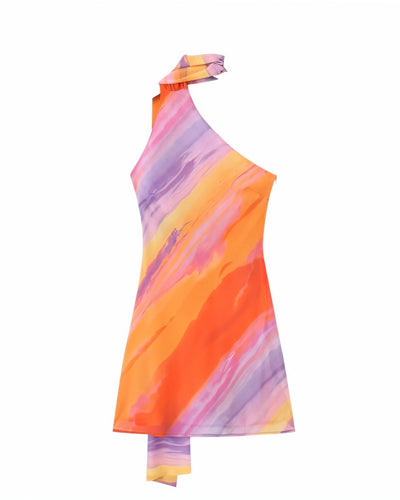 ATHENA Halter Neck Backless Mini Dress