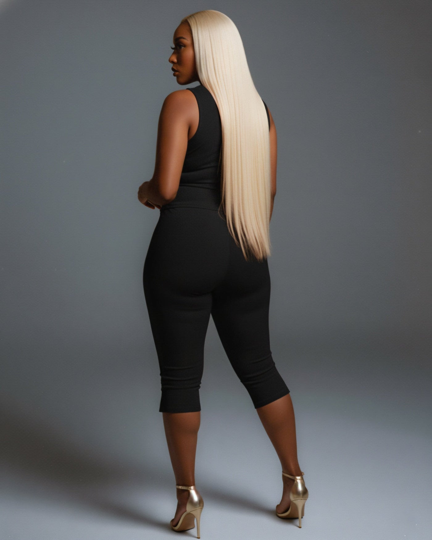 RAFAELA Cutout Keyhole Top & Capri Pant Set