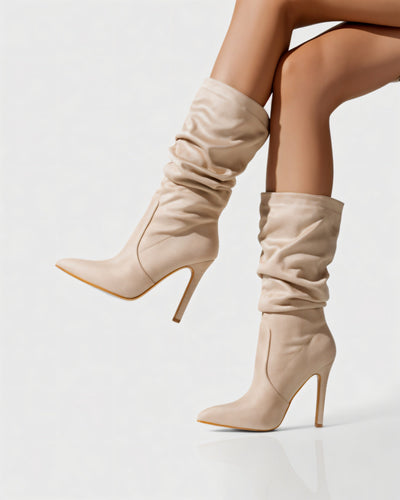 SANYA Slouchy Pointed-Toe Stiletto Boots