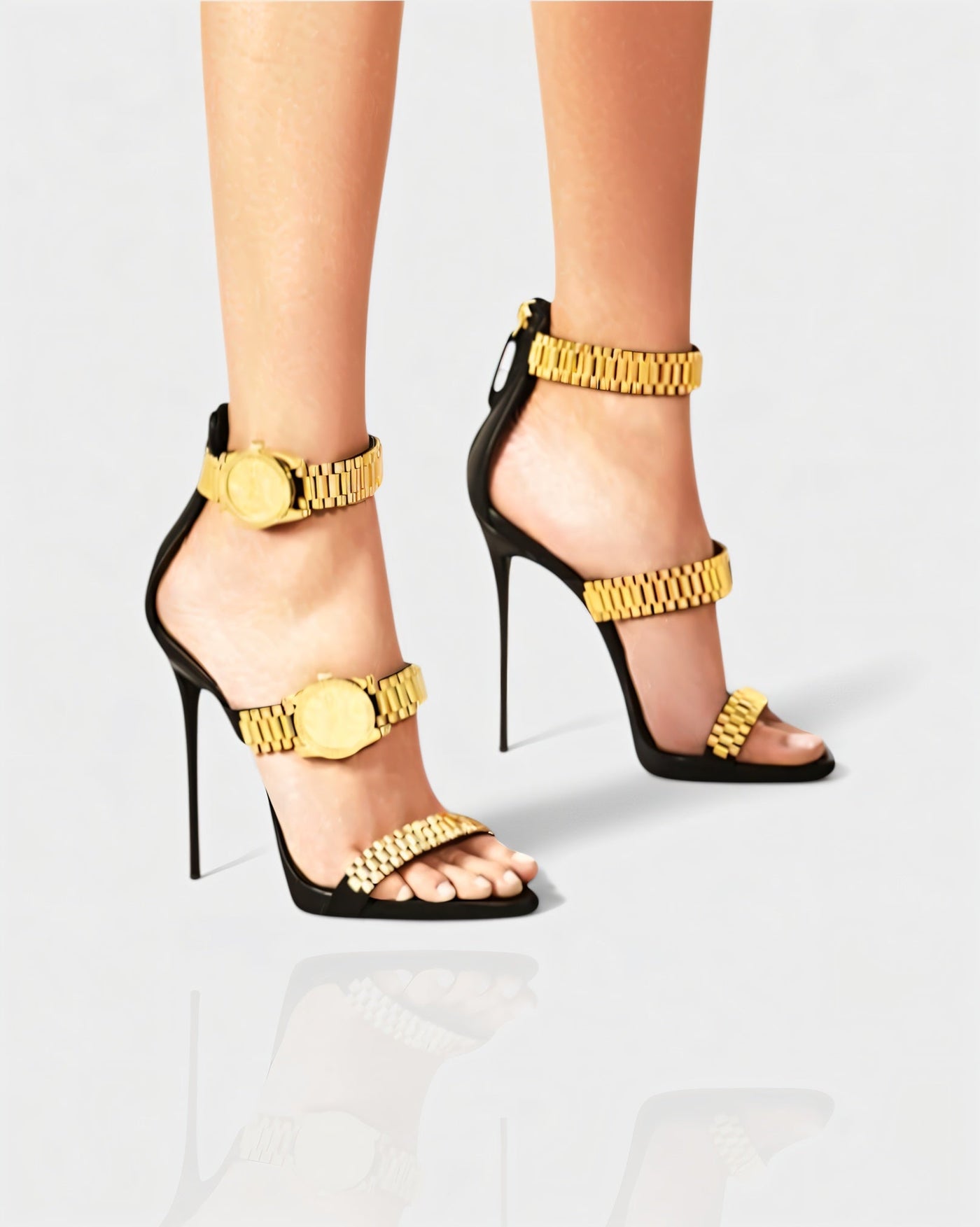 JILLY Watchband Strap Stiletto High Heels