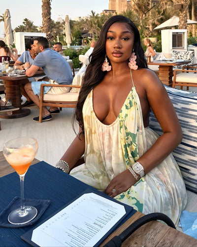 CONNIE Floral Print Halter Maxi Dress