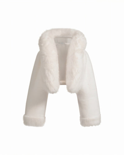EZRA Plush Oversized Faux Fur Hooded Jacket