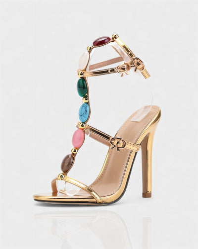 KARA Stiletto Gemstone Heels
