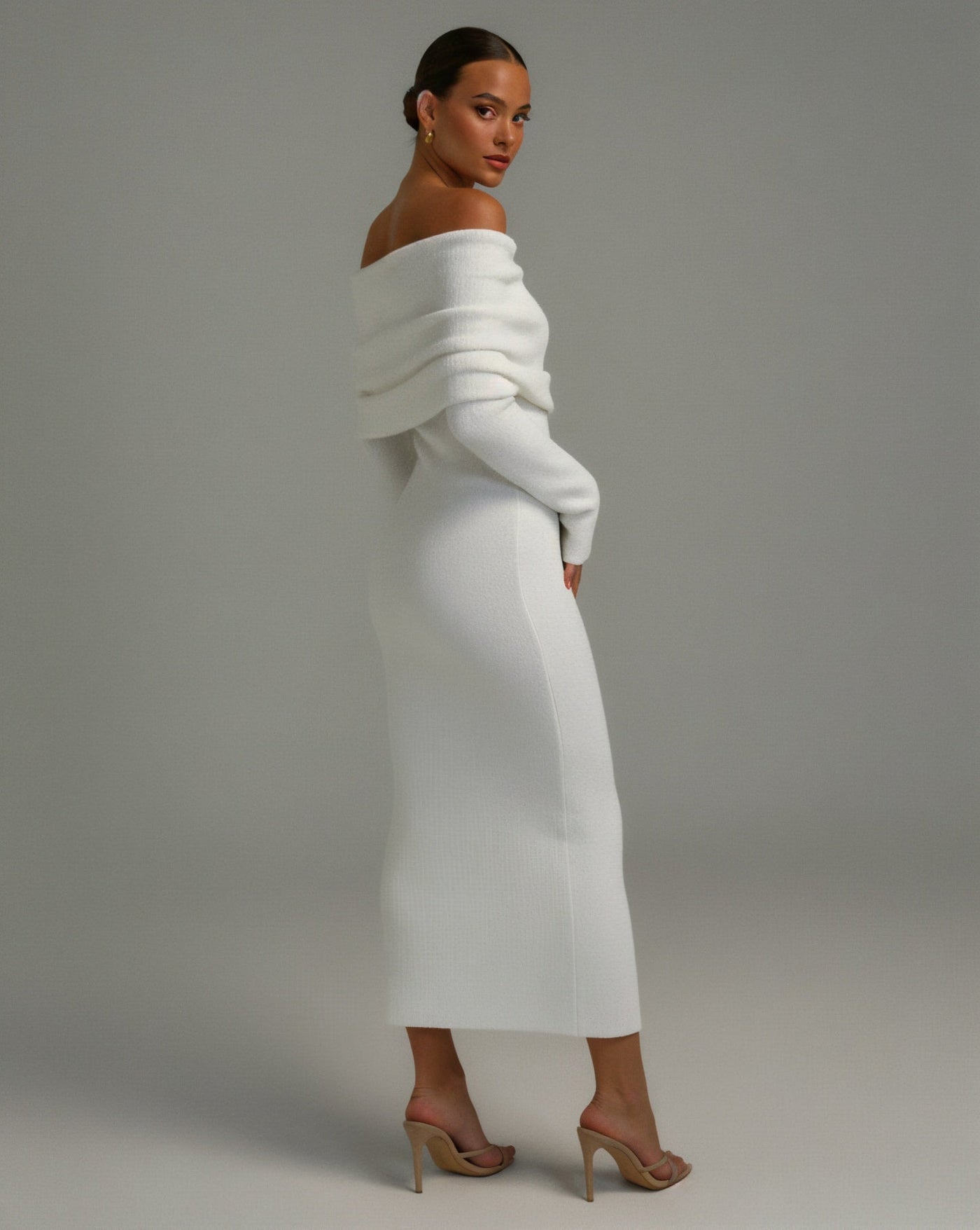 ANGELICA Knit Off-Shoulder Maxi Dress