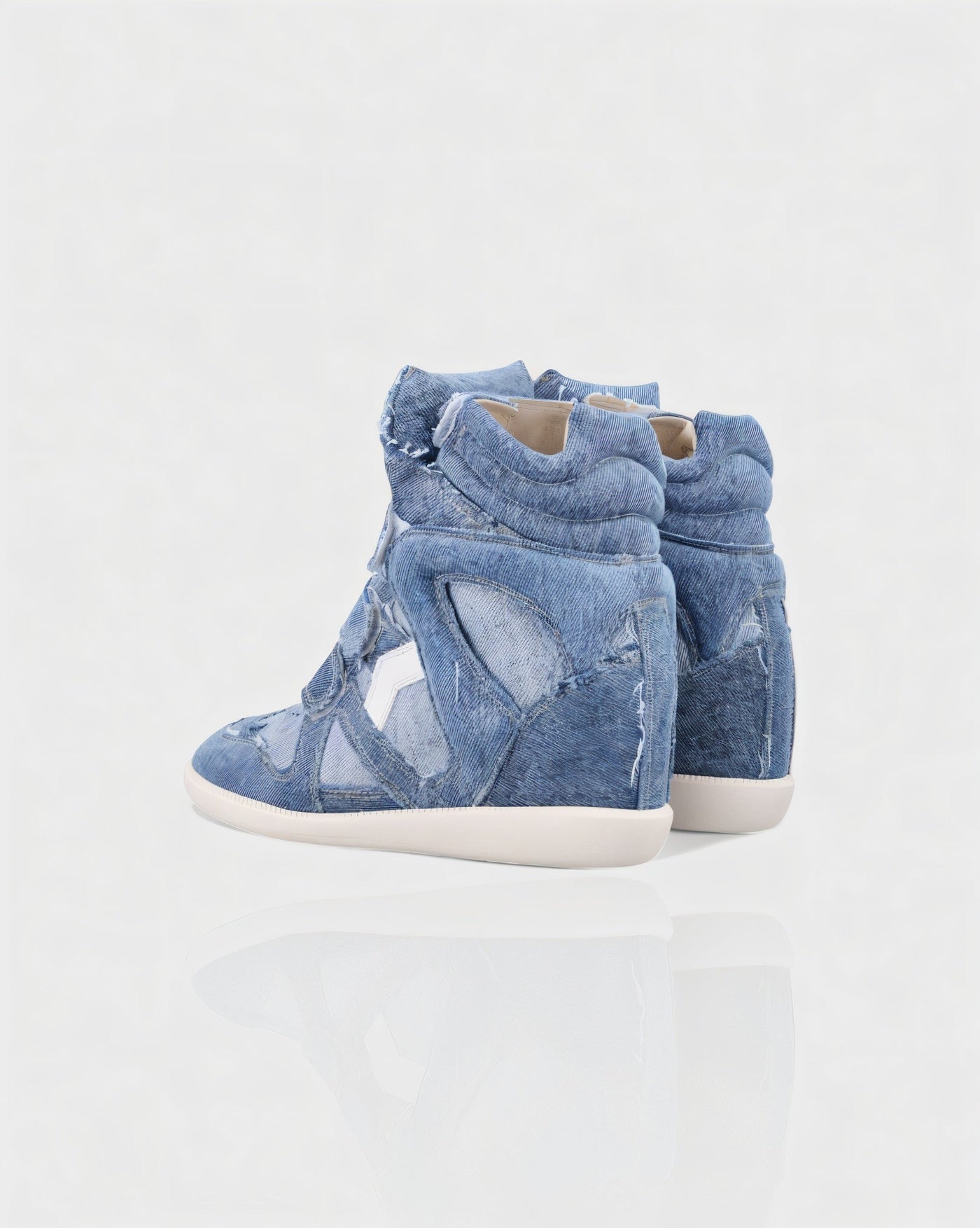 AZURA Suede High-Top Wedge Sneakers