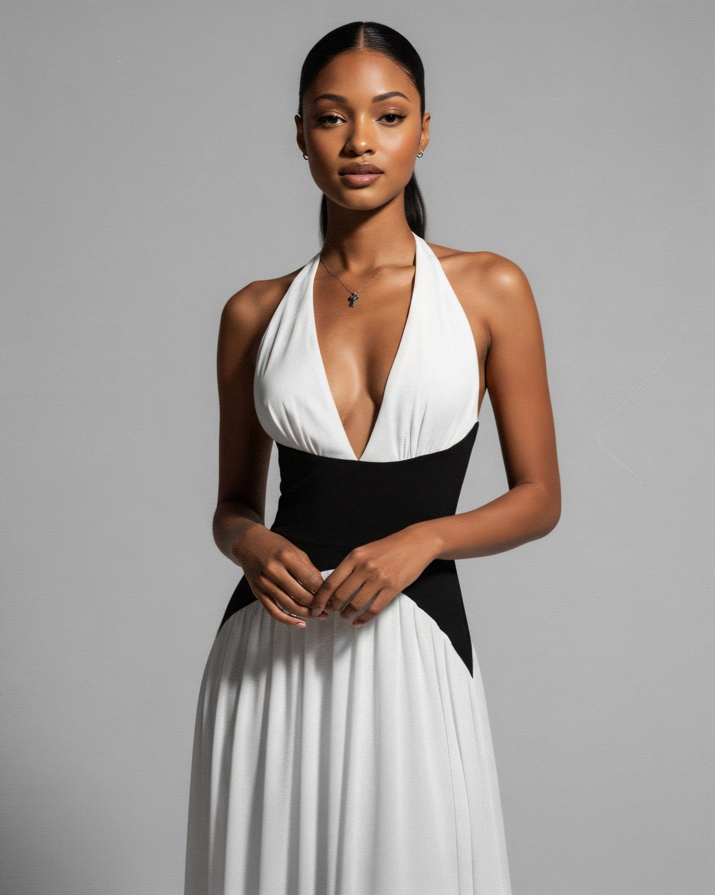 VESKA Halter Maxi Dress