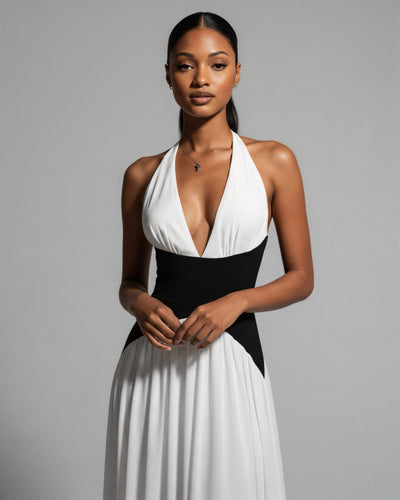 VESKA Halter Maxi Dress