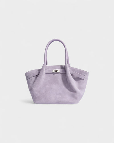 EVANNA Faux Suede Leather Shoulder Tote Bag