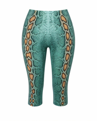 DELLA Snake Print Capri Pants