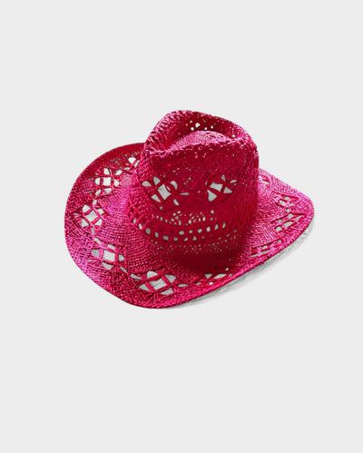 SHIELA Woven Raffia Cowboy Hat