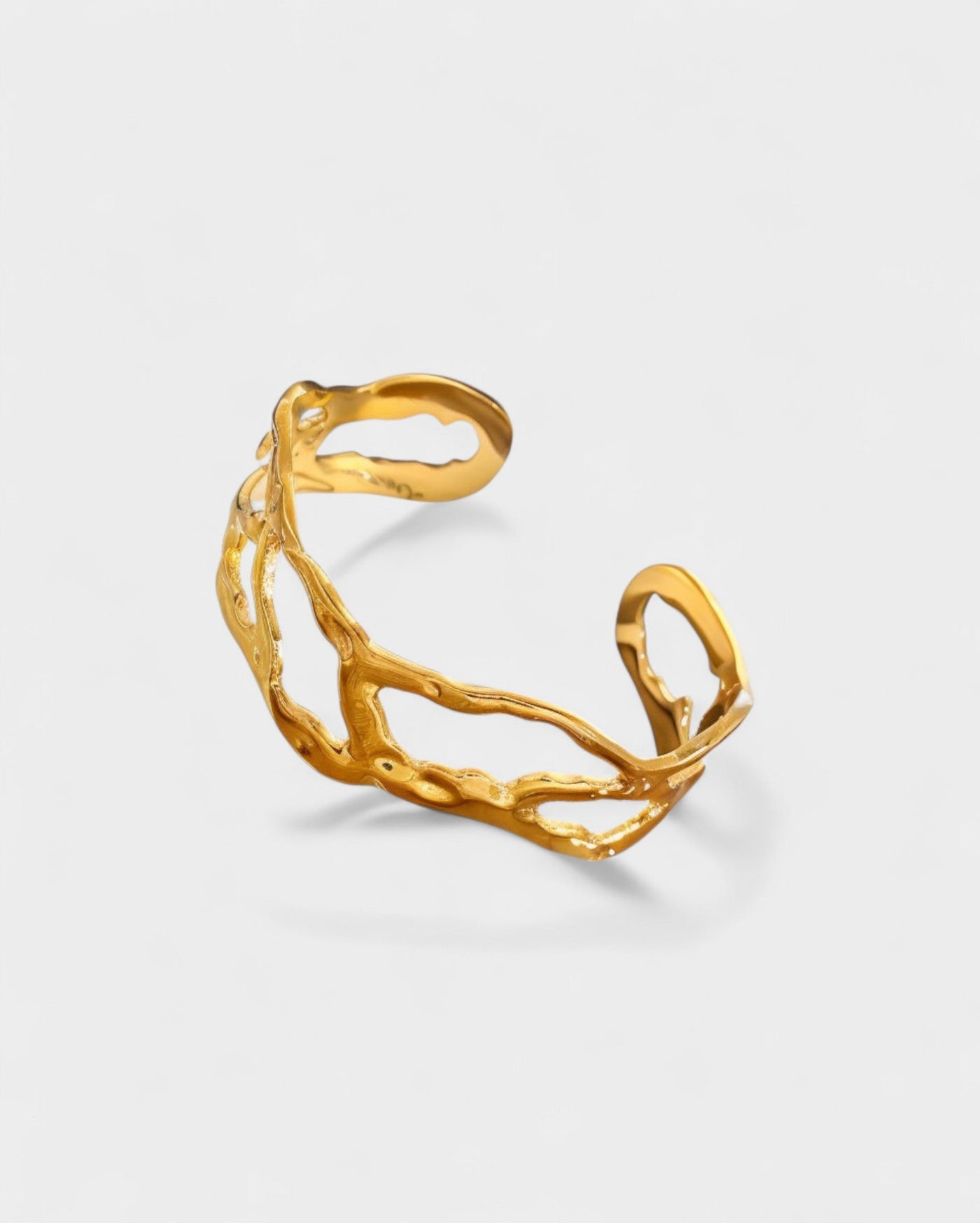 ZELINE Sculpted Gold Cuff Bracelet