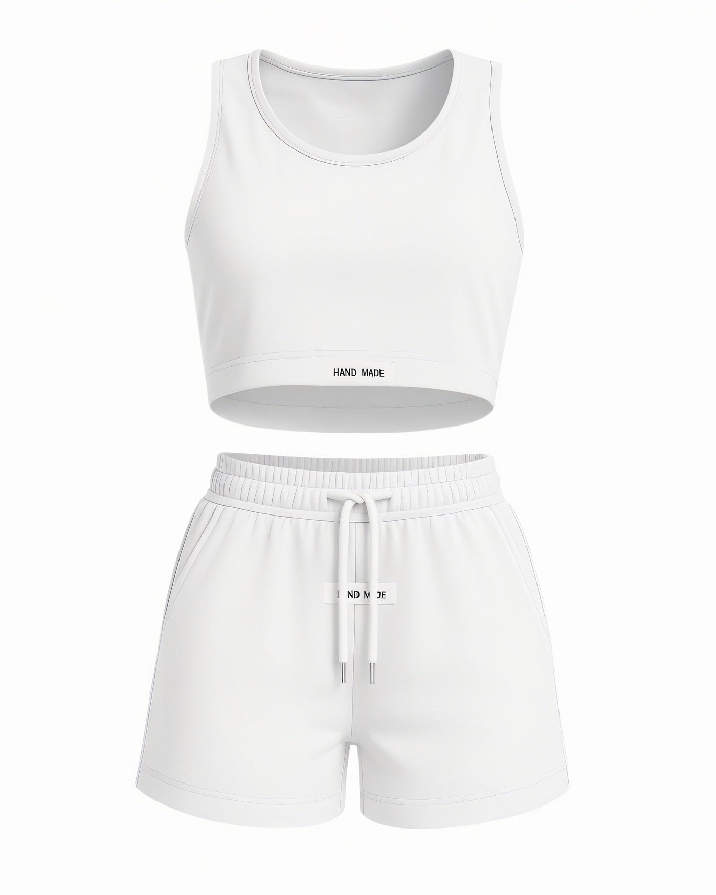 CHERRY Crop Tank & Drawstring Shorts Set