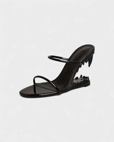 MALAYA Fang Sculpted Heel Sandals