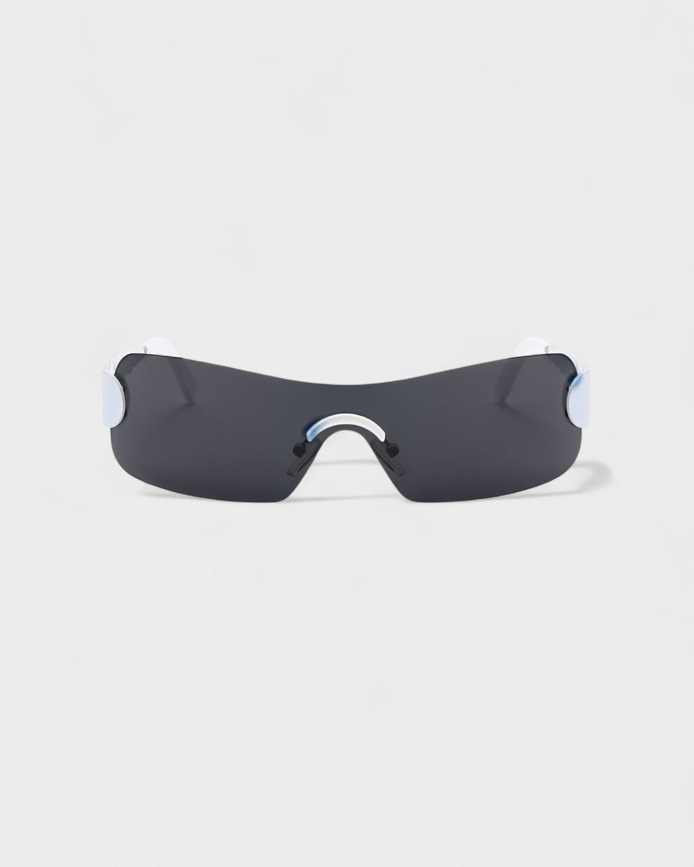 AMORA Circle Embellished Rimless Shield Sunglasses