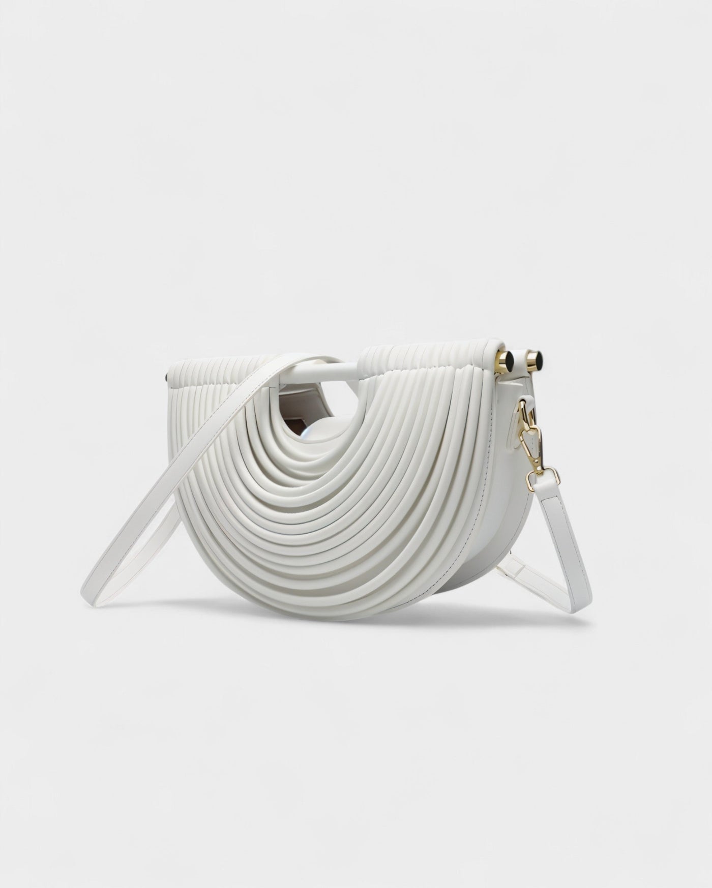 CANYA Textured Half-Moon Crossbody Clutch