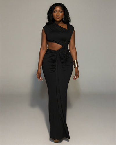 CALIORA Hip Cutout Maxi Dress