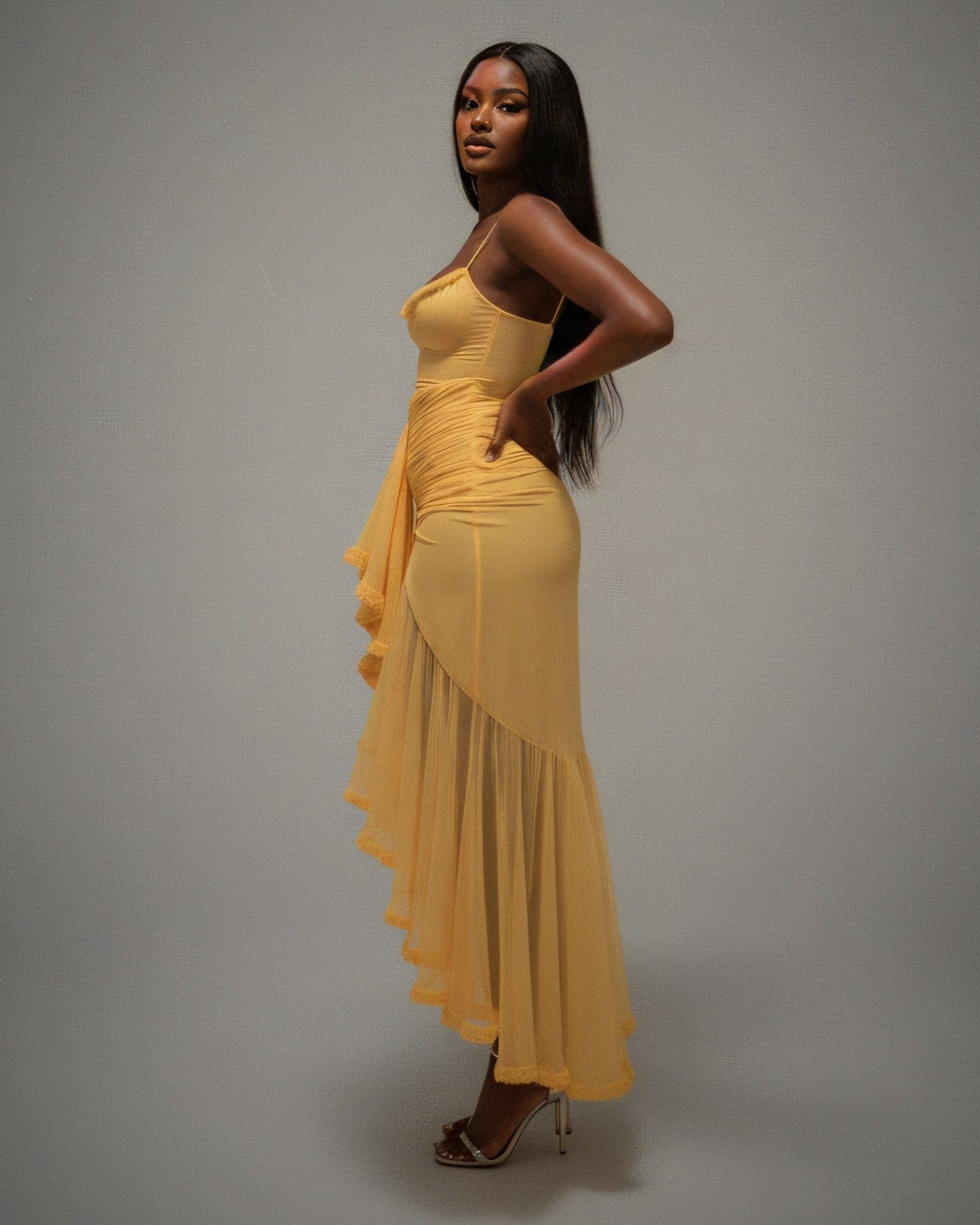 CYNTHIA Ruffled Maxi Dress