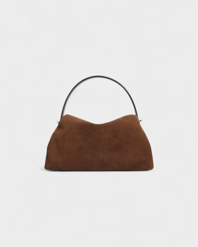 OLGA Structured Faux Suede Handle Bag