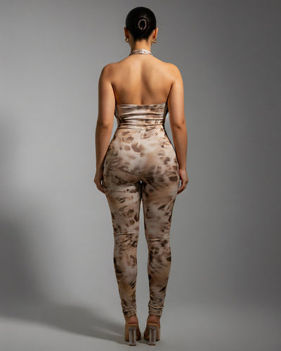 GIANA Crisscross Halter Jumpsuit