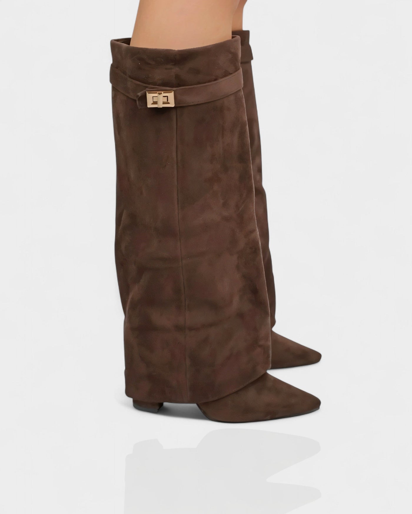 MAISY Straight Pointed-Toe Knee-High Boots