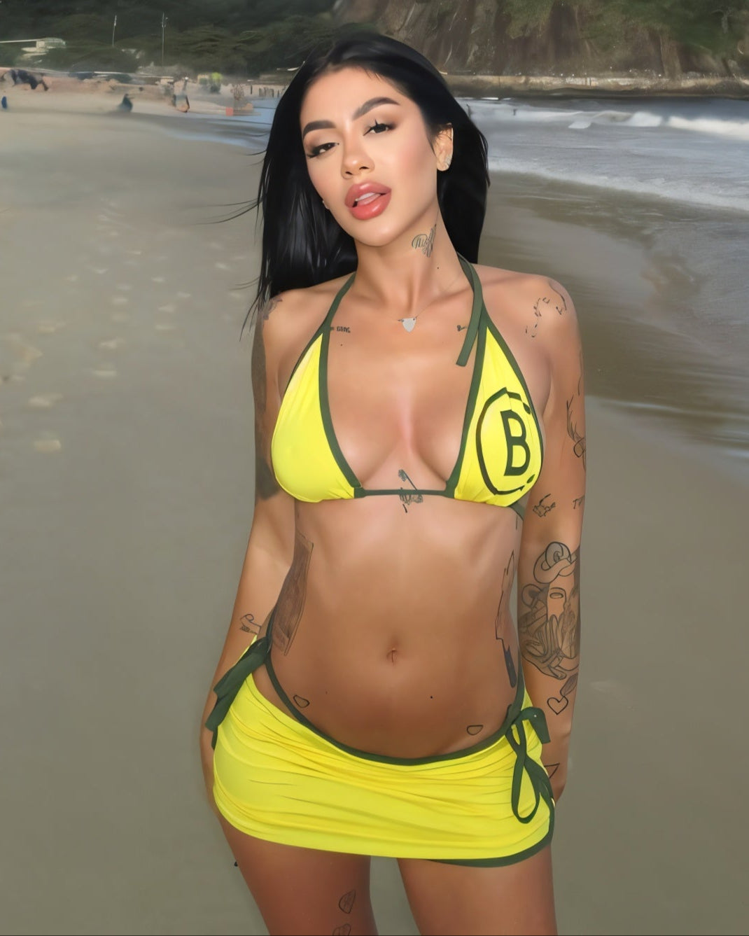 MADISON Varsity Patch Logo 3-Piece Bikini Set