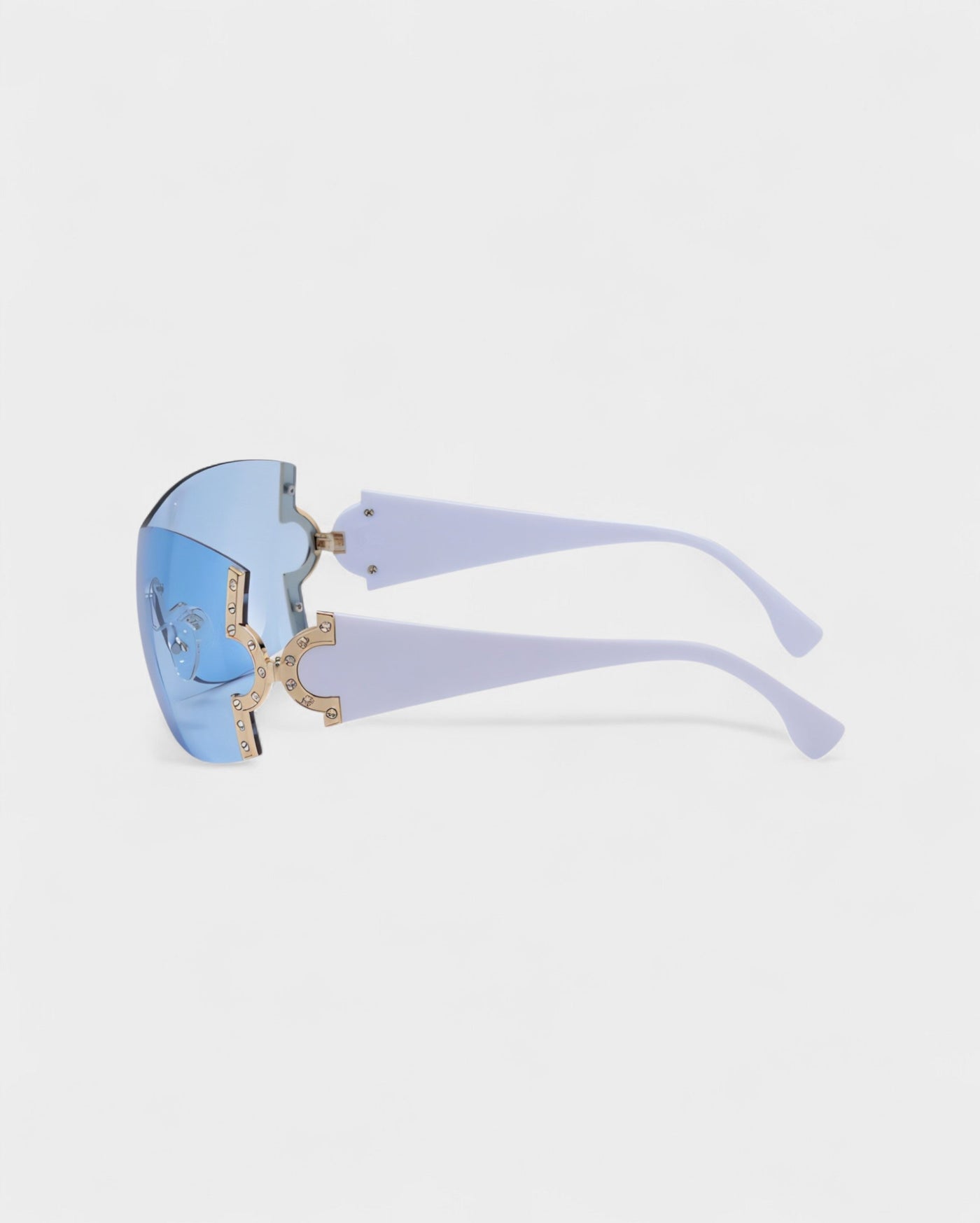 YORAYA Shield Rimless Oversized Sunglasses