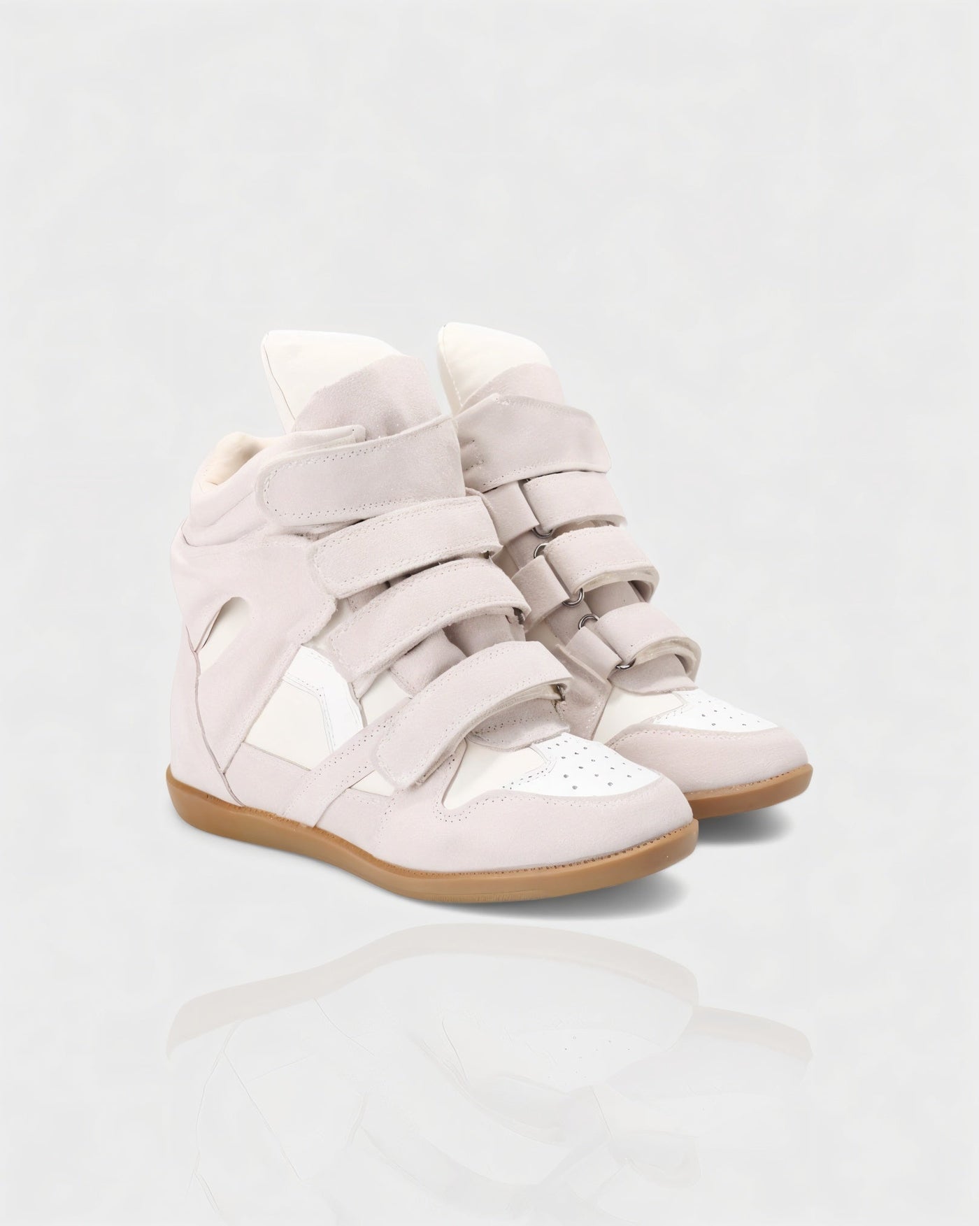 AZURA Suede High-Top Wedge Sneakers