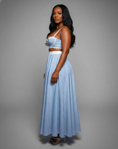 KORINA Lace Splicing Camisole Vest Top & Skirt Set