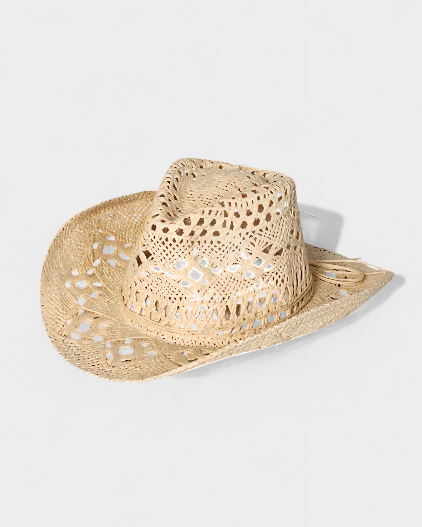 SHIELA Woven Raffia Cowboy Hat