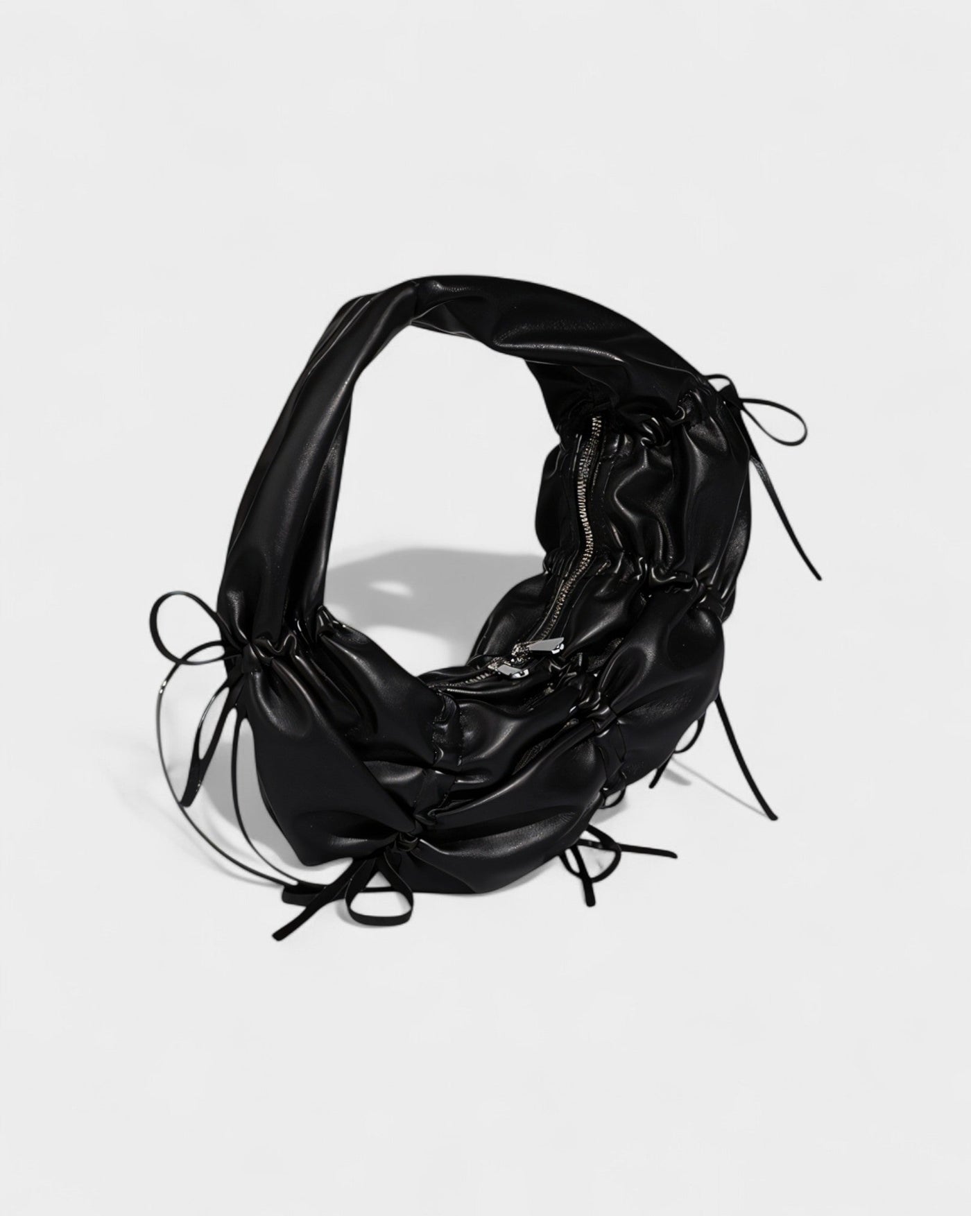 YONA Ruched Bow Shoulder Bag