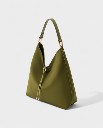 KALIYA Faux Suede Hobo Shoulder Bag