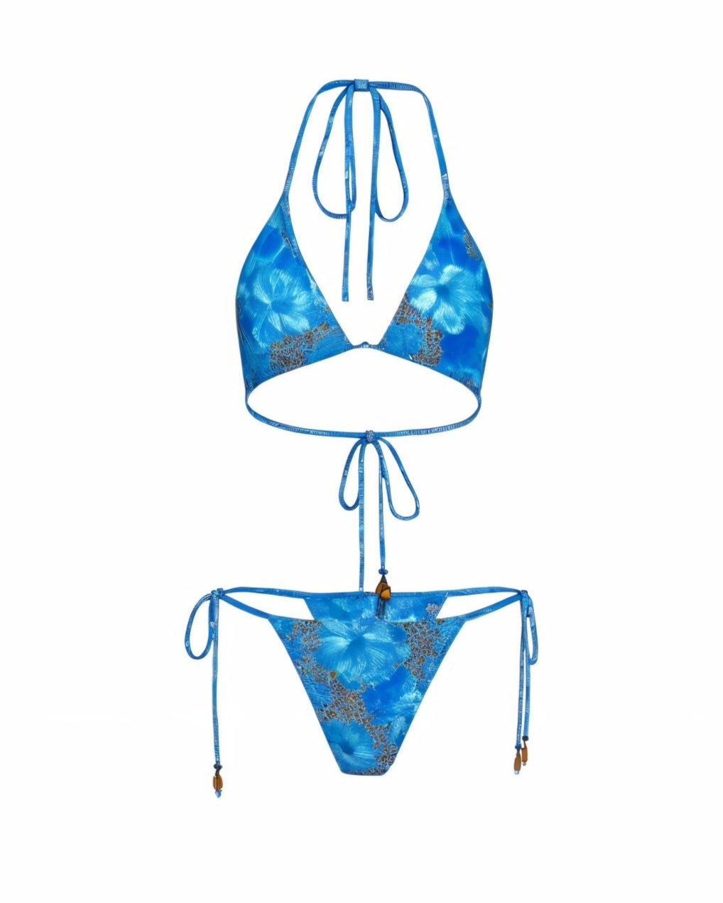 AMANDA Floral & Leopard Print Bikini Set