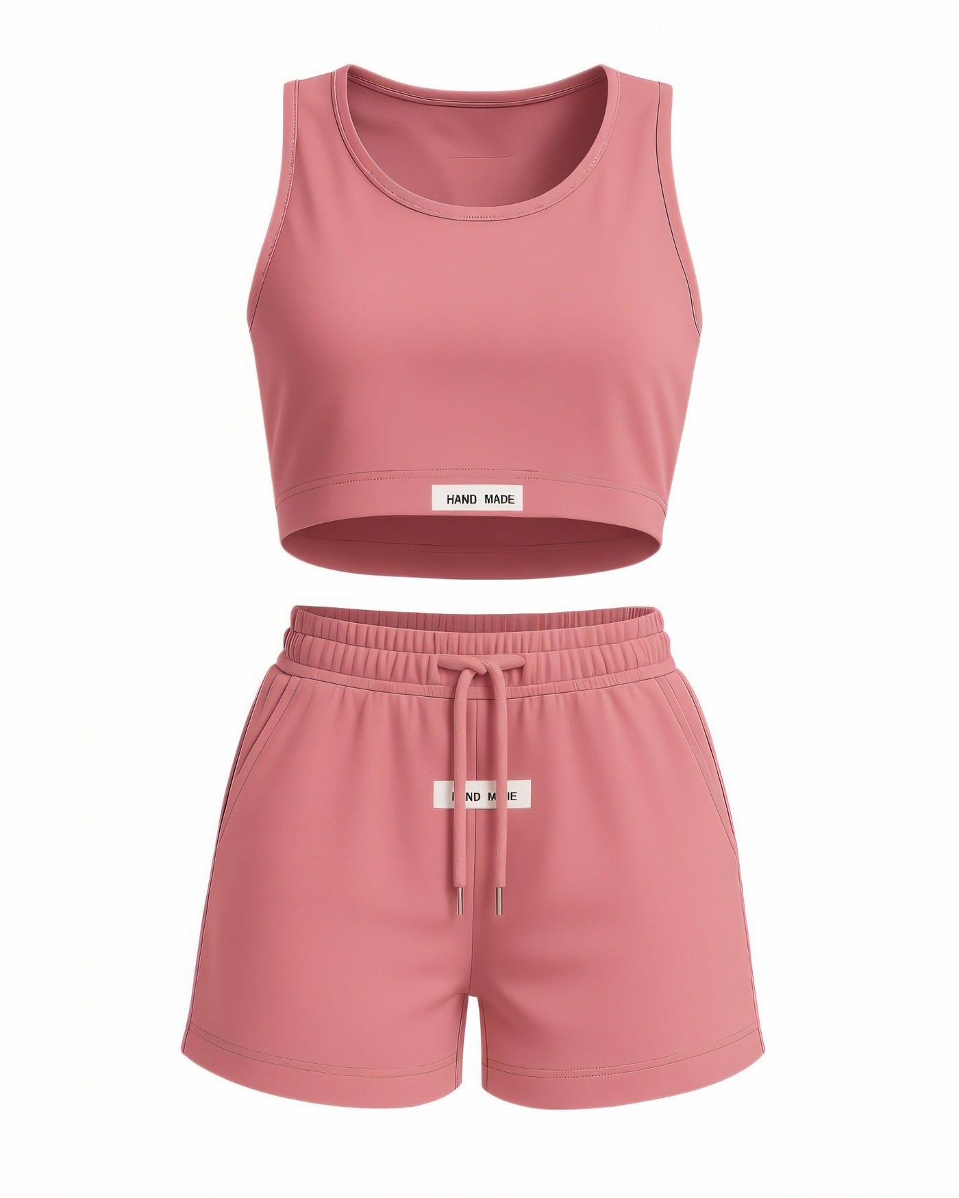 CHERRY Crop Tank & Drawstring Shorts Set