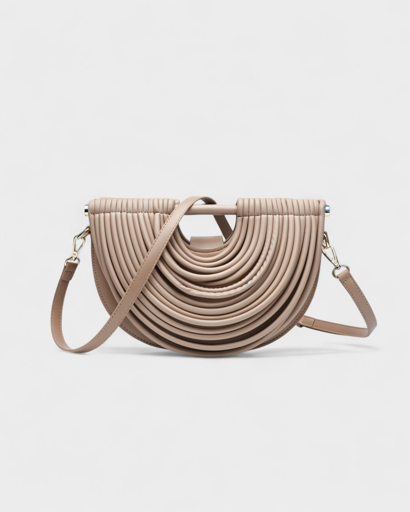 CANYA Textured Half-Moon Crossbody Clutch