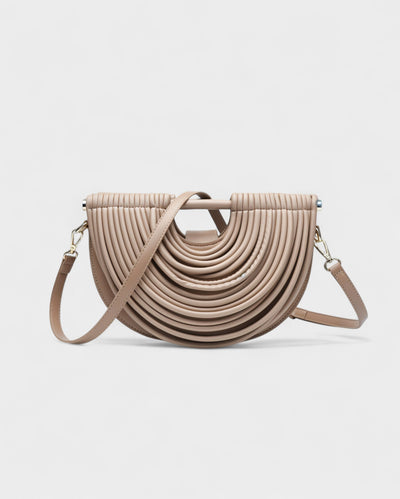 CANYA Textured Half-Moon Crossbody Clutch